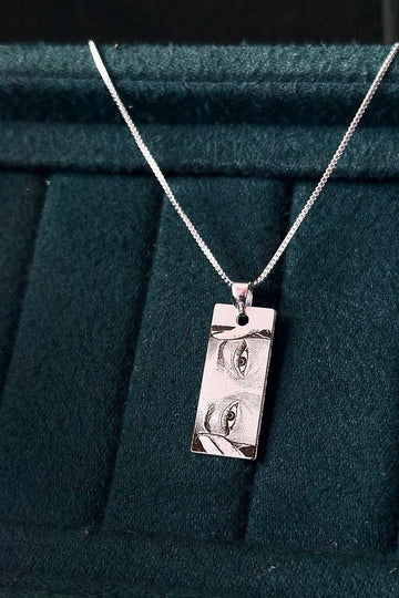 Personalized Eye's Engraved Necklace